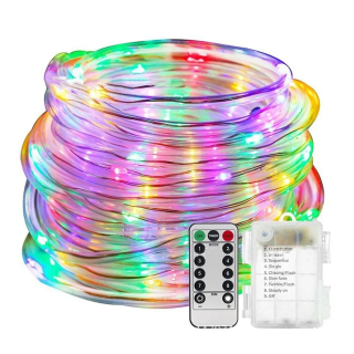 Svetelný stĺp do záhrady - 30 m 300 LED solárne lano Svetlo vodotesné vodotesné svetlo výrečkového struna