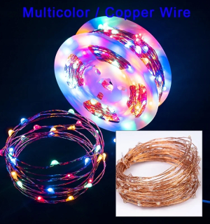 Svetelný stĺp do záhrady - 30M 50M 100M 120M LED strunové svetlá Medený drôt Fairy Light Vodotesné