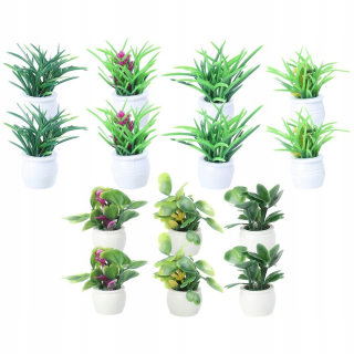 Dekorácia do záhrady - 35 cm Mini Bonsai Potted Plant 14 ks