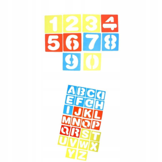 36. Viacfarebné plastové čísla od 0 do 9 a