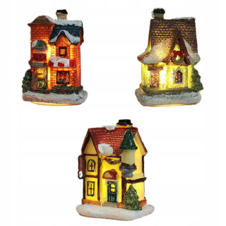 3x miniatúrna vianočná dekorácia