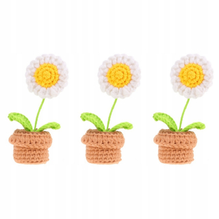 3x remeslá -Craft Crochet Desktop Artificial Flower Flower