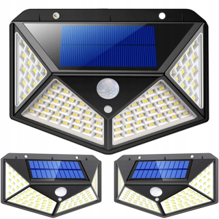 Záhradná fasádna lampa - 3x solárna žiarovka Strong 600 IM solárne napájanie
