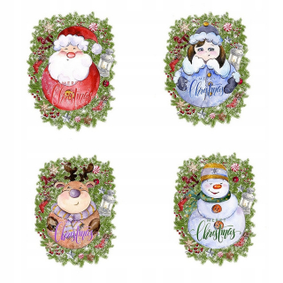 4ks samolepiace obtlačky Xmas Kapelape