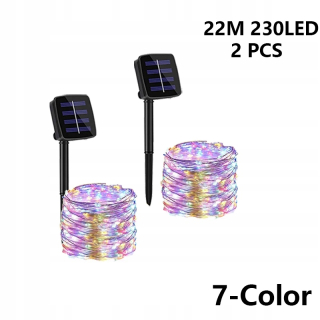 Svetelný stĺp do záhrady - 4ks 230led solárne medené drôtové struny Svetlo šnúrky DIY tvar vhodný pre