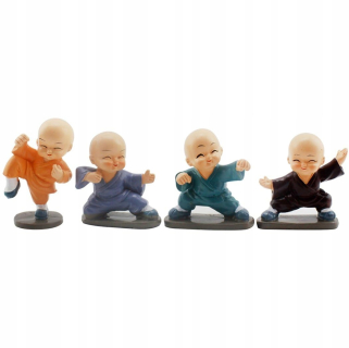 Dekorácia do záhrady - 4ks figuríny Kung Fu Monks z živicovej