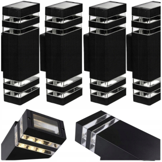 Záhradné nástenné svietidlo - 4x lampa pre externú fasádu LED GU10