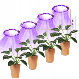 Lampa na pestovanie raslín - 4x lampa LED pre pestovanie rastlín ružová