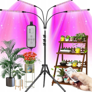 Lampa na pestovanie raslín - 4x LED lampa pre rastúce rastliny pilot