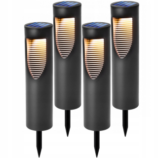Solárna zapichovacia záhradná lampa - 4x solárna lampa LED záhradná stĺp