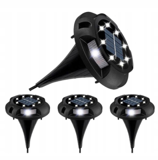 Solárna zapichovacia záhradná lampa - 4x LED SOLAR Garden Lamp 12 LED Plug-in