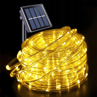 Svetelný stĺp do záhrady - 50/100/200 LED diódy Solárne lano trubice String Lights Vodotesný medený drôt
