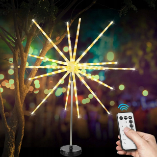 Svetelný stĺp do záhrady - 56/112 LEDS Solar Firework Starburst Lights String Outdoor IP65 nepremokavý
