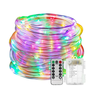 Svetelný stĺp do záhrady - 5M 10M 30M Vonkajšia PVC trubica String Light Batéria LED Lanové svetlo S