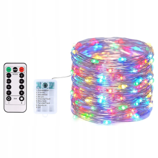Svetelný stĺp do záhrady - 5 m 10m vianočné LED reťazce svetlá diaľkový časovač Vianoce Tree Fairy Lights
