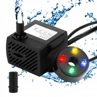Bazénové čerpadlo, filter - Čerpadlo 5W čerpadla pre tekutú vodu 350 l/h s LED svetlom