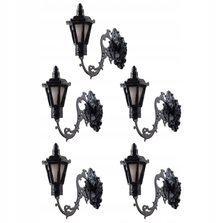 Dekorácia do záhrady - 5 kusov miniatúrna nástenná lampa simulačná stena