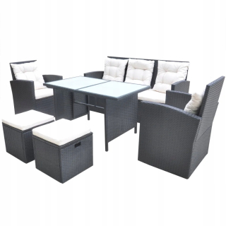 Záhradná zostava nábytku - Sada záhradného nábytku Kalina Sofa+2fotely+stôl