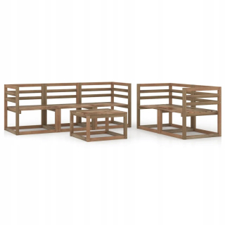 Záhradná zostava nábytku - Alma Garden Set Table Ø120cm a 4 kreslo lode