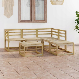 Záhradná zostava nábytku - Sada záhradného nábytku technoratánu pre 4 osoby