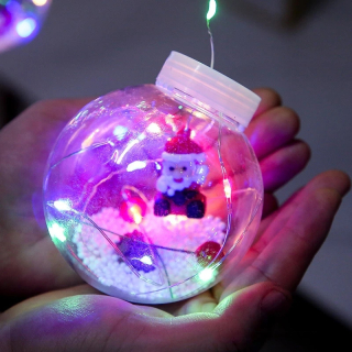 Svetelný stĺp do záhrady - 8 režimov Vianoce Fariy Lights 3m 10 loptičiek vianočné dekorácie Santa