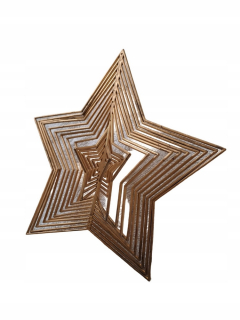 824 Tri -dimenzionálne zlaté 3D hviezdne dekorácia