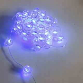 Svetelný stĺp do záhrady - 8modes krištáľová guľa USB LED reťazec medený drôt rozprávkové svetlá svadobné vianočné