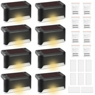 Solárna zapichovacia záhradná lampa - Solárne solárne žiarovky ActivePlus Black 4,6 cm 8 ks.