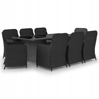 Záhradná zostava nábytku - Rattan záhradný nábytok vysoký Pouf
