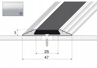 A10 Non -slip Staircase 120 cm striebro