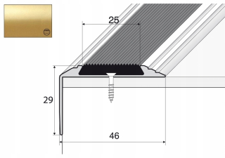 A38 Non -slip Staircase 120 cm zlato