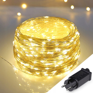 Svetelný stĺp do záhrady - AC110V AC220V medený drôt LED reťazca rozprávkových svetiel 50 m 100 m vianočná LED dióda