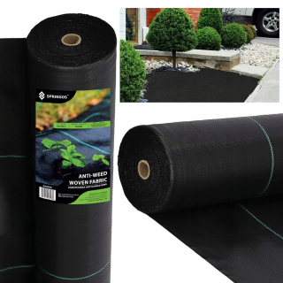 Agrotextília - AGRO LÁTKA 90G 0,8x100m ČIERNA AGRO NETKANÁ UV SILNÁ OCHRANA Z PRAVINY HRUBA