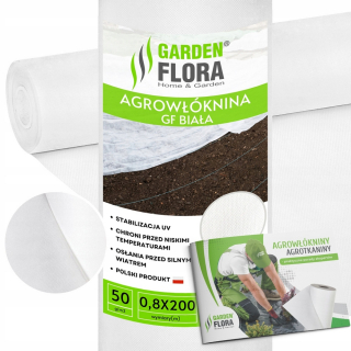 Agrotextília - Biela agrotextilná 50 g agrotextilnej krycej tkaniny 0,8x200m