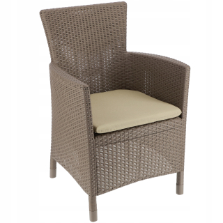 Záhradné lehátko - Allbert Garden Great s kreslom s vankúšom Rattan