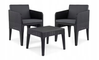 Záhradná zostava nábytku - Cruz Garden Set Table Ø140cm a 4 stoličky