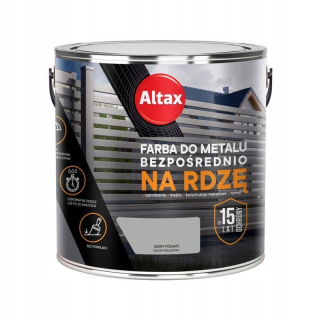 Laky, farby na záhradný nábytok - Altax Metal Paint pre hrdzu 2,5 l Grey Semi -matt