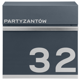 Poštová schránka - Anthracite Exkluzívny príspevok pre zoznamy + vzor s adresou a číslom