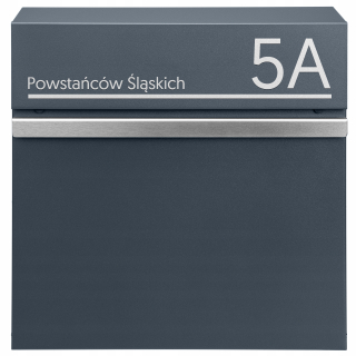 Poštová schránka - Anthracite exkluzívna pošta na poštu + vzor s adresou