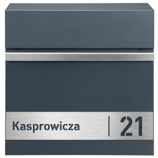 Poštová schránka - Anthracite Mail schránka na zoznamoch+ Adresa laminátová kefovaná oceľ