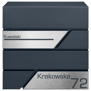 Poštová schránka - Anthracite Mailbox pre zoznamy + tanier