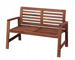 Záhradná lavica, lavička - Applaro Bench s operadlom, vonku