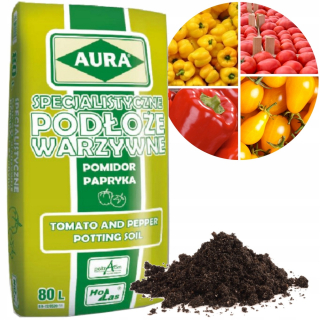 Záhradná pôda - AURA SPECIALISTIC Zemina na papriku, paradajky, zeleninu 80L