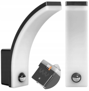 Záhradná fasádna lampa - Adviti LED fasáda lampa 20W IP65 nástenná lampa Twilight Move Sensor čierny