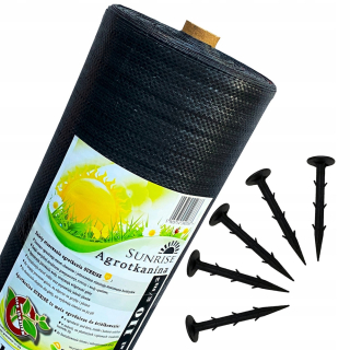 Agrotextília - Čierna agrotextília 1,1x50 UV110 SUNRISE Najhrubšia!