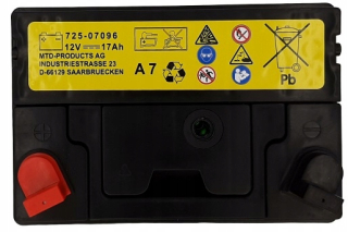 Batéria do kosačky - Batéria pre traktor MTD 725-07096 17AH 230A