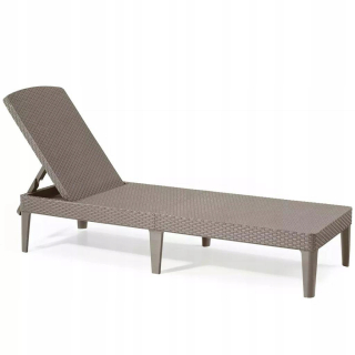 Záhradné lehátko - Allbert Jaipur Level, Cappuccino, 235163