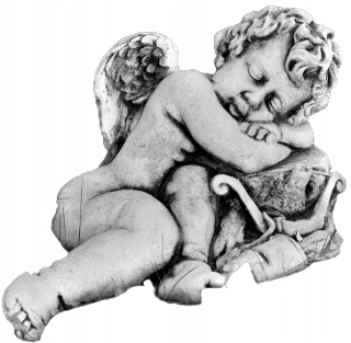 Záhradná figúrka - Angel spí konkrétnu postavu