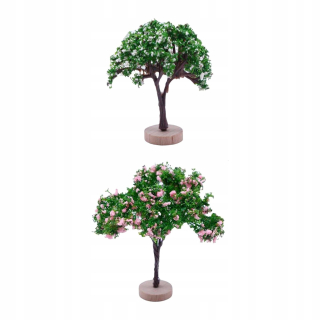Dekorácia do záhrady - Aplikujte miniatúrny model mikrokrash pre dva stromy