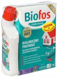 Prostriedok do žumpy, septiku - Septičná nádrž na kanalizáciu baktérie Biofos 1 kg +toaletný gél